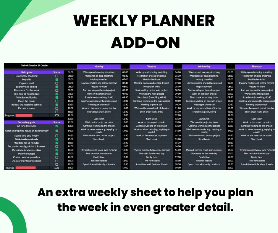 weekly planner weekly planner